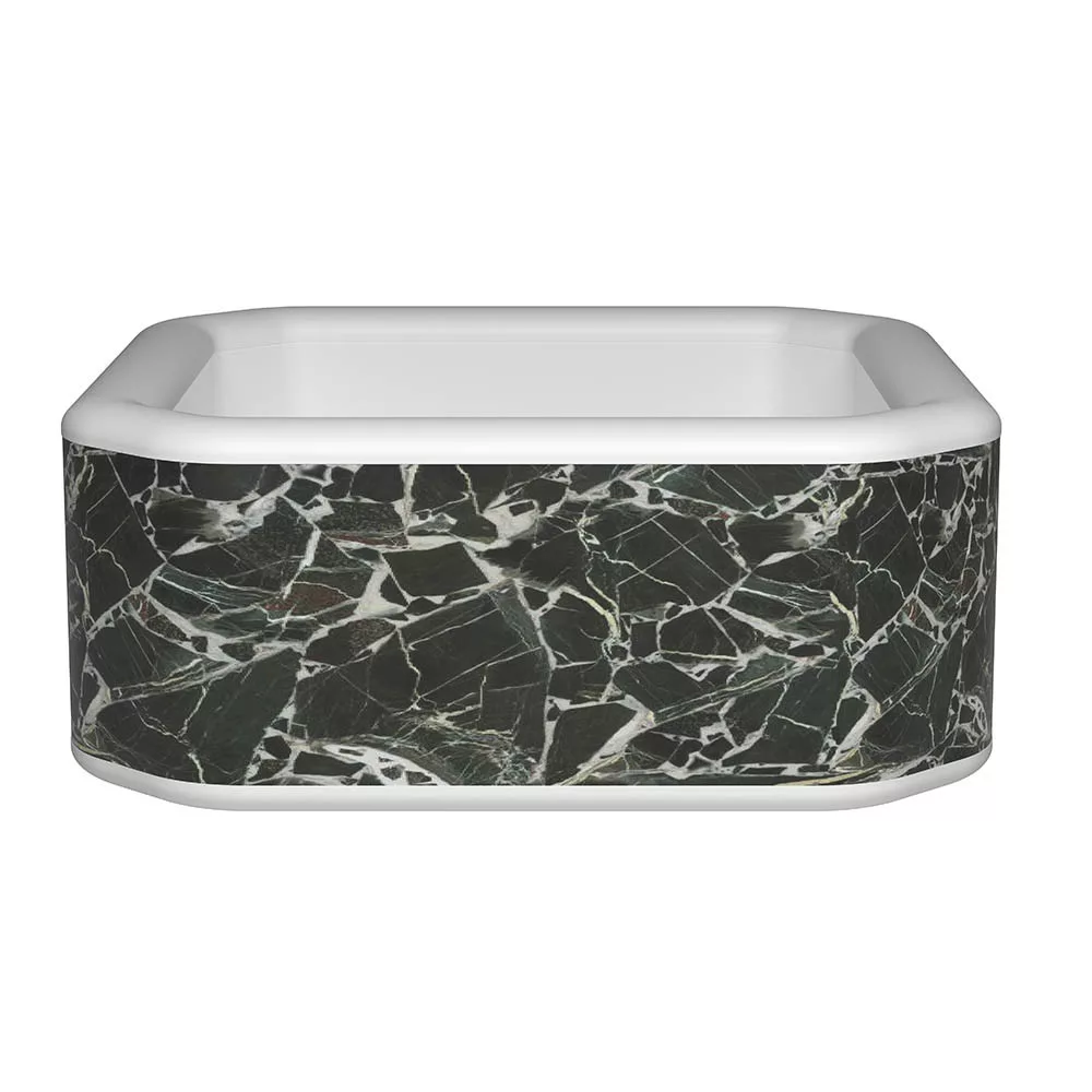 Avenli Oslo fekete m�rv�ny mint�s felf�jhat� jakuzzi, 170 x 170 x 70 cm, 760 l